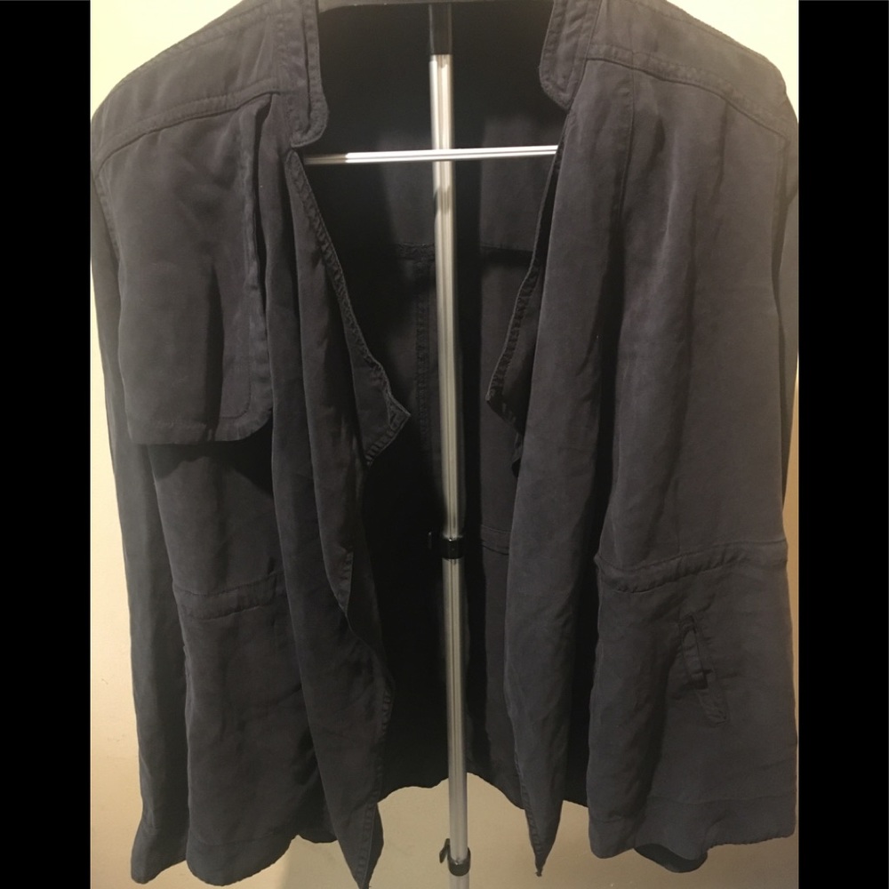 Aqua black over dye jacket
